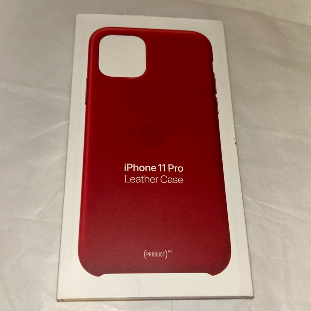 Apple iPhone 11 Pro Leather Case - Red  new never used